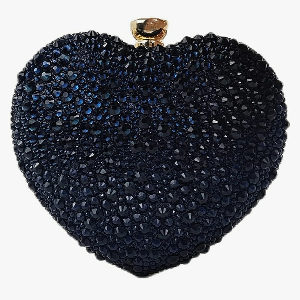 NEW Sparkling Bling Swarovski Crystal Rhinestone Valentine Heart Purse +… - Picture 2 of 16
